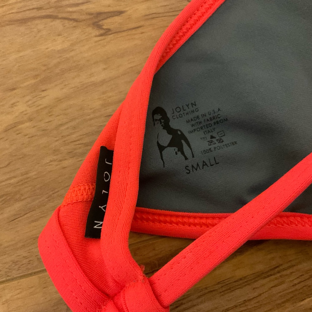 Jolyn Triangle Bikini Top in Lava - Picture 2 of 4